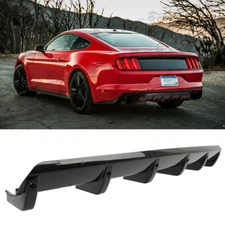 Rear Diffuser 6-Fins Bumper Lip Splitter Spoiler Body Kits For Ford Mustang GT