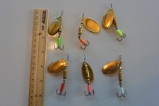 (6) Custom ALL BRASS Steelhead Salmon Spinners Lure- #4 .30 oz. Worth USA Comp.