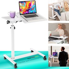 B-Ware mobiler Betttisch auf Rollen, Stehtisch,  Bett-Beistelltisch