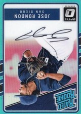 Jose Rondon signed Baseball Card 2017 Donruss Optic Rated Rookie Refractor #175