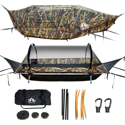 1/2 Person Camping Flat Lay Hammock Tent with Mosquito Net and Fly Hanging Bed