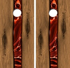 Fire Epoxy In Wood Cornhole Board Wraps FREE LAMINATION 4625