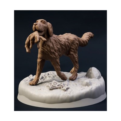 Printing Goes Ever On Fantasy Mini 32mm Dog w/Hare Pack New