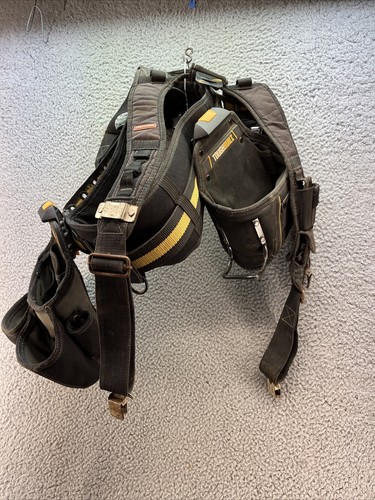 Toughbuilt Pro Cliptech Contractor Tool Belt Set with rusty craftsman suspenders