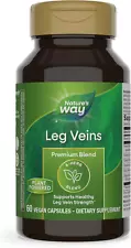 Nature's Way Leg Veins, Supports Healthy Leg Vein Strength, 60 Vegan Capsules