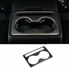 For Mazda CX-5 2017-2025 Black steel Rear Seat Water Cup Holder frame Cover trim
