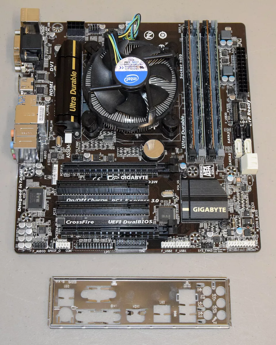 Gigabyte GA-B85M-D3H Intel i7-4790 3.6Ghz Quad Core 16GB DDR3 IO Shield HDMI