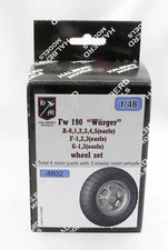 Fw 190 A-0,1,2,3,4,5(earle) F-1,2,3(earle) G Halberd Models wheels set 1/48 kit