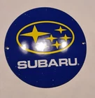 Vintage Subaru Round Porcelain Enamel Sign Shield Retro Japan Car Garage AWD