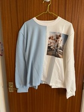 Women blue/white printed sweatshirt size 14