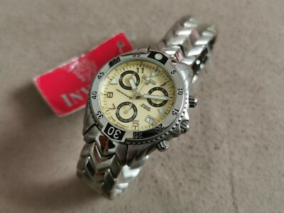 Invicta Unisex Steel Chrono 100 MT Swiss Quarz Armbanduhr MM 34 Newoldstock