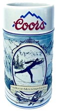 1991 Coors Beer Stein Rocky Mountain Legend Cross-Country Skier Brazil