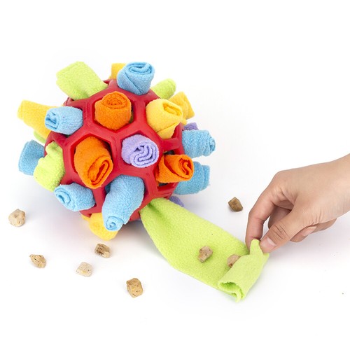 Pet Snuffle Toy Sniffing Treat Puzzle Feeder Toy Dog Foraging Nose Training Ball - Picture 32 of 38
