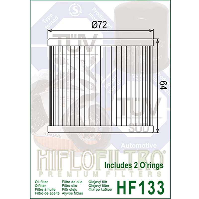 Paquete de 3 filtros de aceite Hiflofiltro HF133 Suzuki GS250, GS400E, GS1000, GS400 Foto 2 de 2