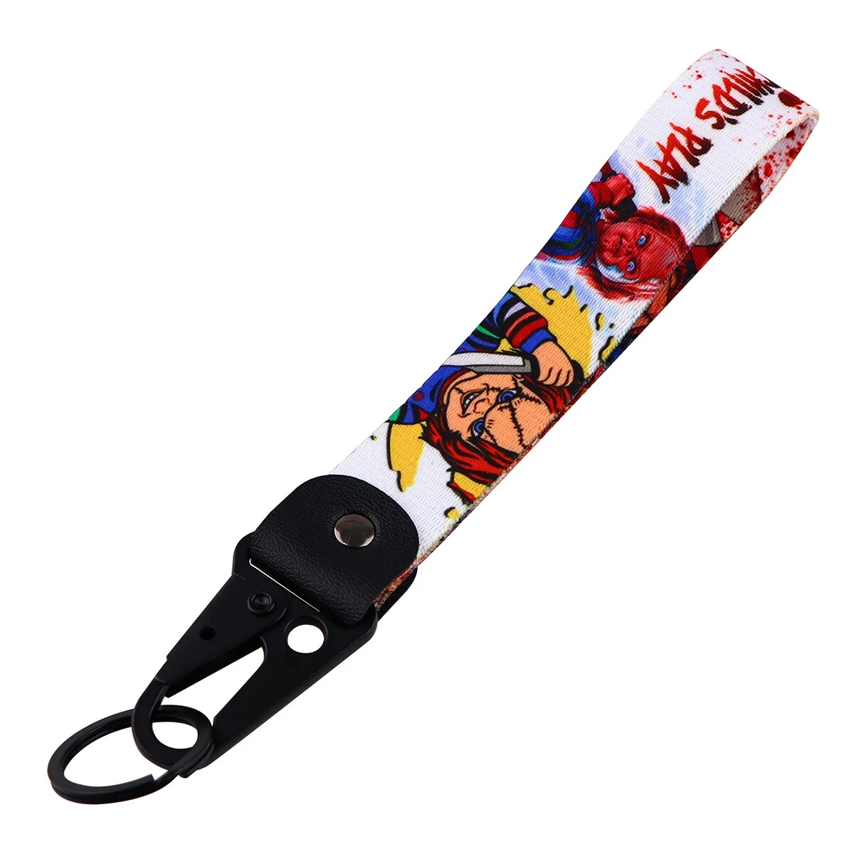 Chucky Doll Child's Play Horror Movie Lanyard Wrist Strap Hook Key