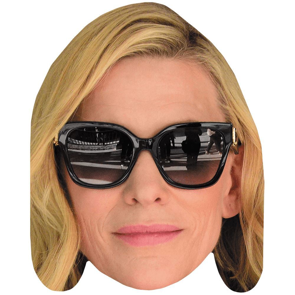 Cate Blanchett (Sunglasses) Celebrity Mask, Flat Card Face