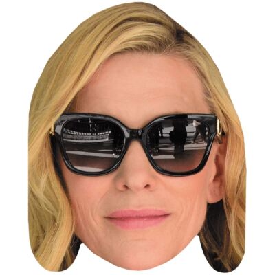 Cate Blanchett (Sunglasses) Celebrity Mask, Flat Card Face