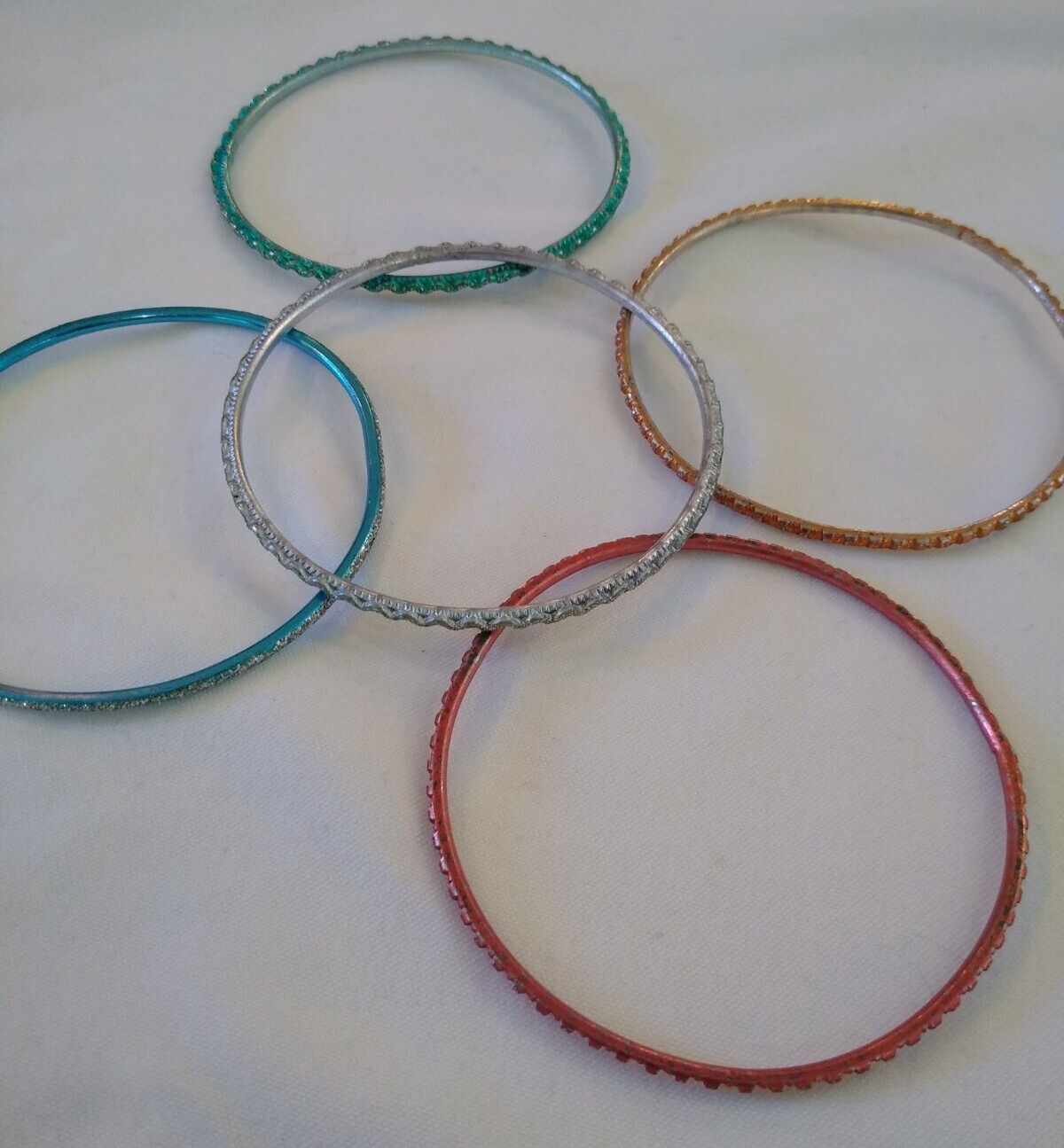 MULTI-COLOR SPARKLING BANGLE BRACELETS-PASTEL SHA… - image 7