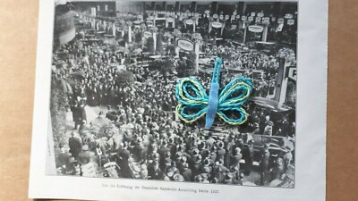  ORIGINAL 1921 DT. AUTOMOBIL AUSSTELLUNG MESSESTAND APOLLO ERÖFFNUNG HORCH BENZ