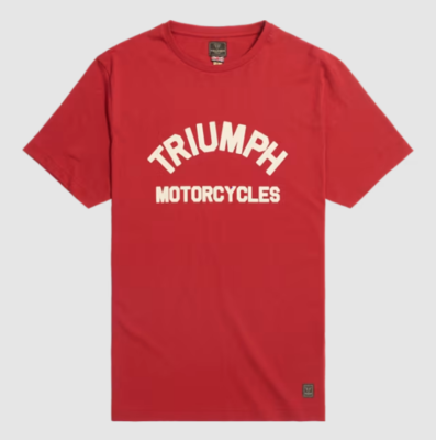 Triumph Motorcycle Burnham Arch Logo Tee Red MTSS24107 | eBay