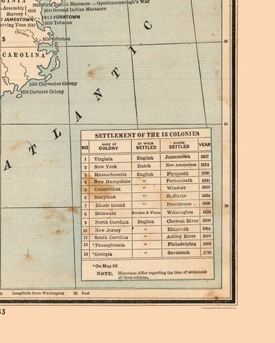 Historic War Map - United States Canada South Eastern - Cram 1888 - 23 x 28.75 - Imagen 3 de 20