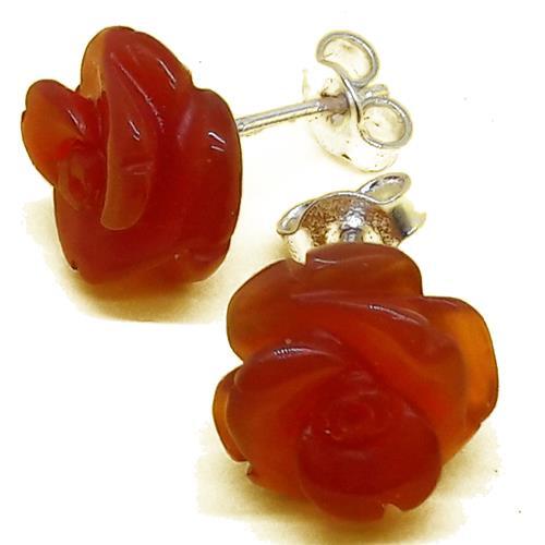 Boucles D'oreilles Coralli Di Sardegna, Cornaline Et Argent, Perle 6mm - Neuves