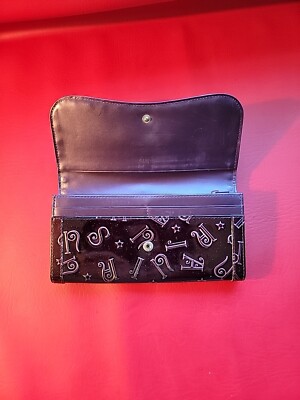 Anna Sui Purple Glitter Patent Embossed Leather Butterfly Wallet