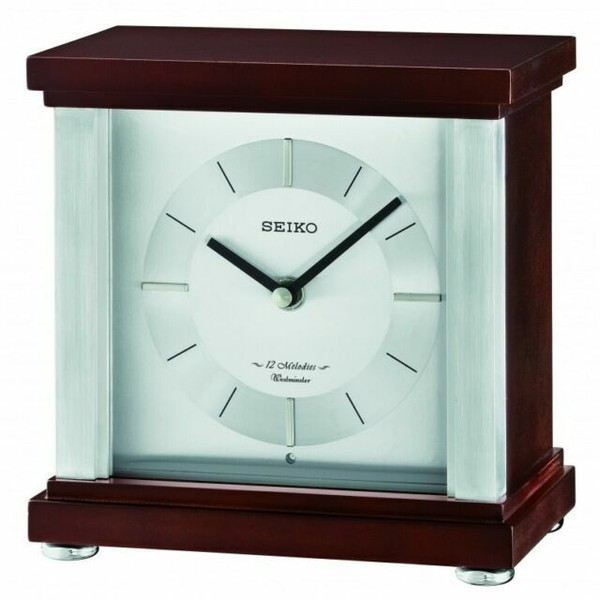 Seiko QXW441BLH Japanese Quartz Clock Brown for sale online eBay