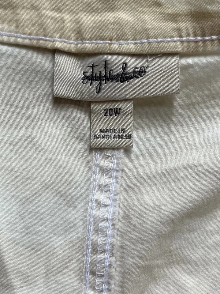 Pantalones Cortos Bermudas Style and Co Mujer Plus 20W Beige Camuflaje Elastizados Nuevos Foto 3 de 4