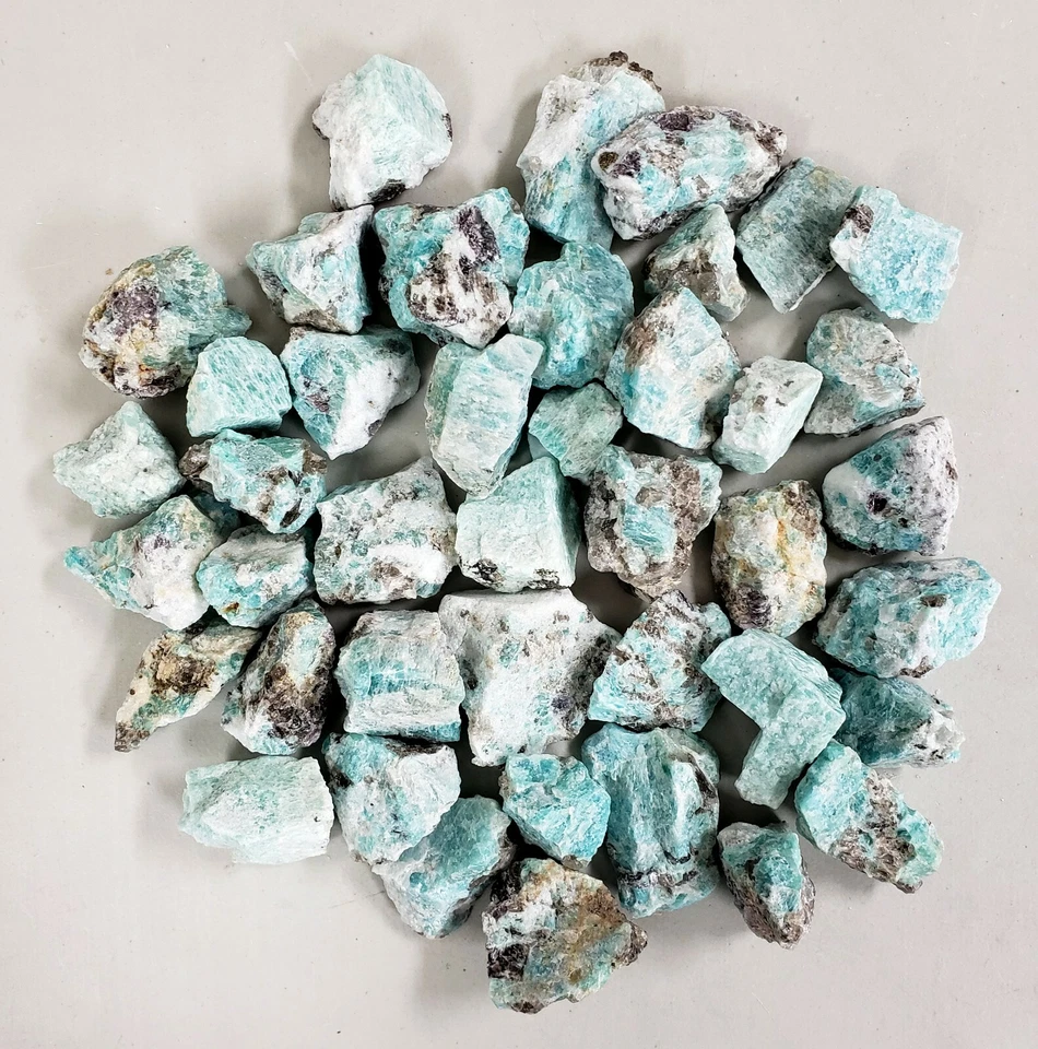 Raw Amazonite Crystal - Bulk Wholesale Rough Stones - Amazonite Gemstone Brazil - Image 2 of 3