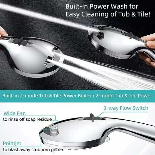 12 Inch High Pressure Rain Shower Head Combo with Extension Arm- Wide Rainfall - 第 8/8 張圖片