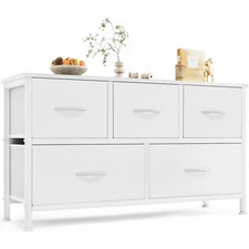 ZUNMOS Dresser of 5 Drawers Organizer Storage for Bedroom Closet Nursery Hallway