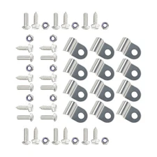 12 Sets 3/16" Stainless Steel Brake & Fuel Line Clamp with Screw for Chevrolet