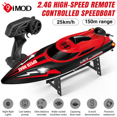 HJ808 RC Boat 2,4G High-Speed   Fernbedienung Boot LED 370 Brushed Motor 25Km/h