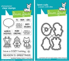 Lawn Fawn Say What? Holiday Critters Clear Stamps & Lawn Cuts Dies LF2690 LF2952