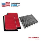 New 2x Fits 2014-2019 INFINITI Q50 Charcoal Cabin Air Filter + Engine Air Filter