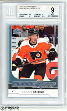 Nolan Patrick RC BGS 9+: 2017-18 Upper Deck YG Rookie Card #455. rookie card picture