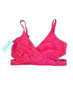 Outdoor Voices Size S Flow Low Coverage Cut Out Sports Bra in Rose Garden - New
