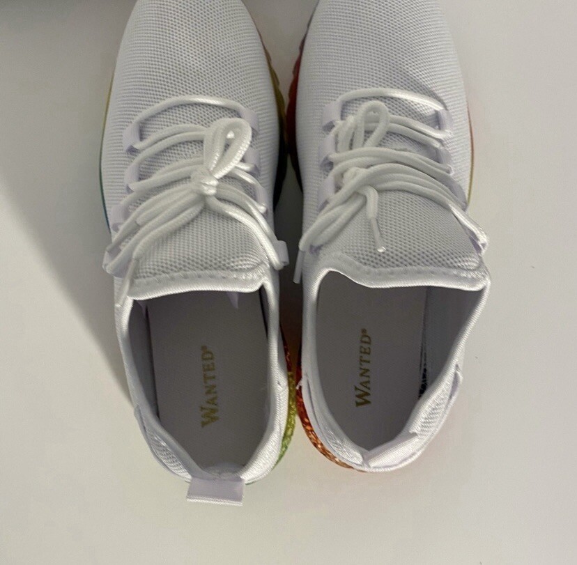 SAOLA *Wanted Shoes Sneaker Donna Taglia 8 Affinity” Blu Suola Arcobaleno Multicolore