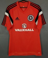 PLAYER ISSUE ADIDAS SCOTLAND 2014 TRAINING SOCCER FOOTBALL SHIRT JERSEY SIZE S
