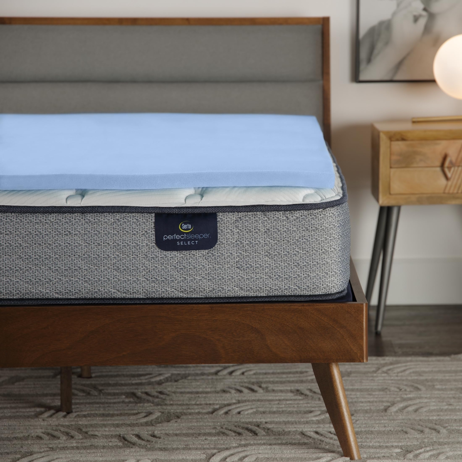 Comfort Cool Memory Foam Mattress Topper, 1.5 Inch, King