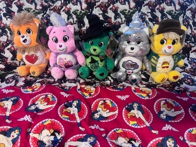 CARE BEARS X WICKED COMPLETE SET OF 5 9'' FUN SIZE PLUSH BEARS LIMITED EDITION