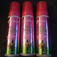 3PK Mielle Rice Water  Aloe Vera Braid Set Foam  7.5 FL OZ Each  NEW