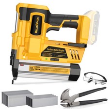 Cordless Brad Nailer 18GA 2-in-1 Staple Gun DeWalt 20V Compatible RBN-5040 Nails