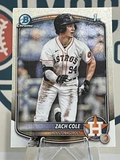 2025 Bowman Chrome Zach Cole Laser Refractor Rookie Card (RC) #BCP-244 1st SP
