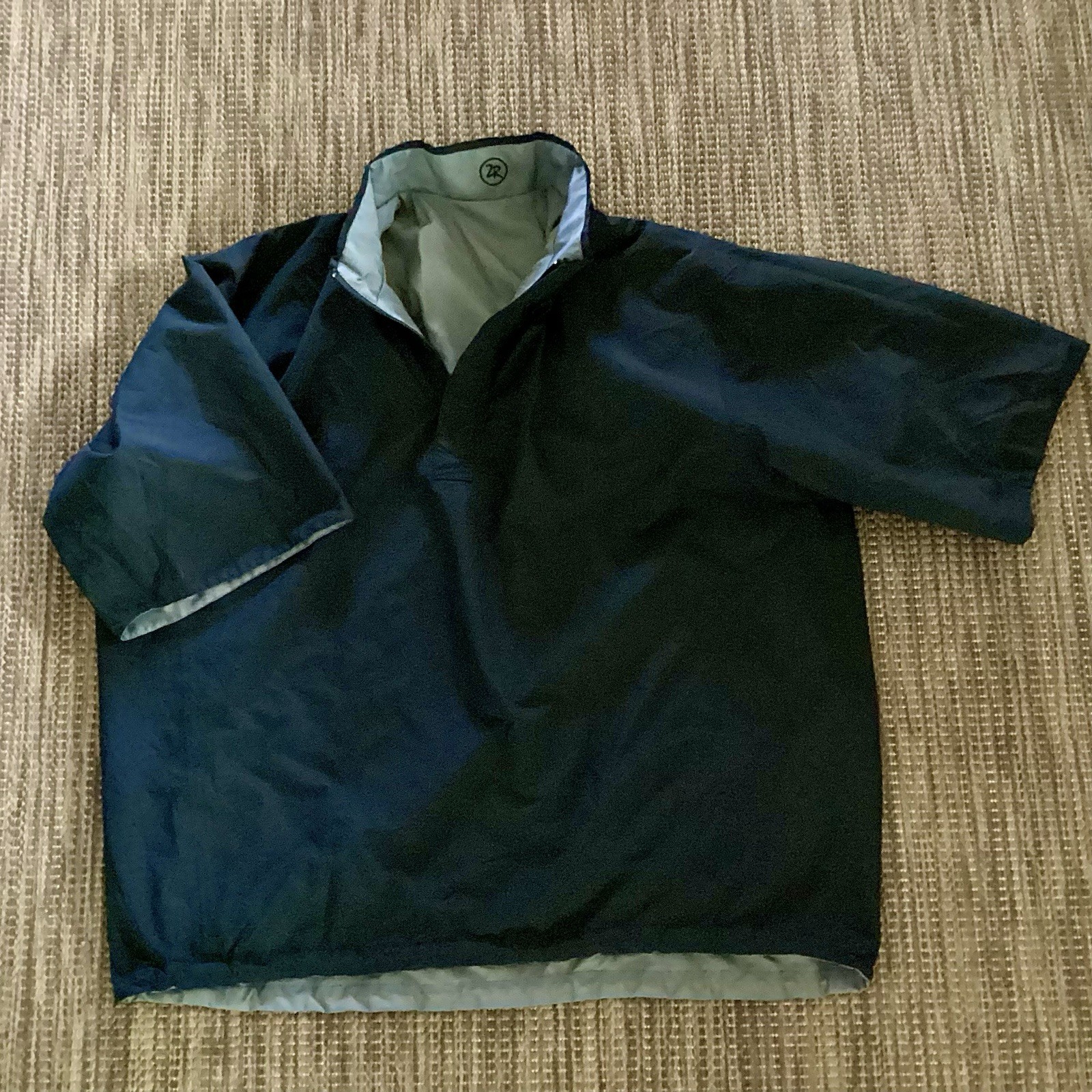 ZERO RESTRICTION Tour Series  Reversible 1/2 Sleeve Golf Pullover Gray Black XXL