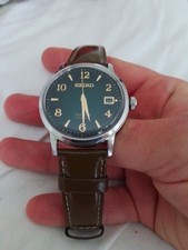 Seiko Presage Cocktail Mojito Green Dial Watch, Bonus Tweed Strap, A1 Condition