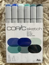Copic 6pc Sketch Sea Sky Set Sseasky Alcohol Markers 6 Pen Colors