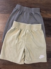 Nike Shorts Boys 7 2 Pair Gray Green Summer