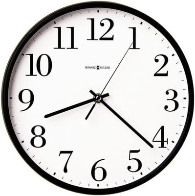 Howard Miller Emmett Wall Clock II 549-675   10.5-Inch Black Injection-Molded Ca